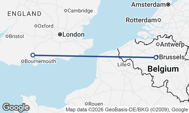 Brussels to Southampton
