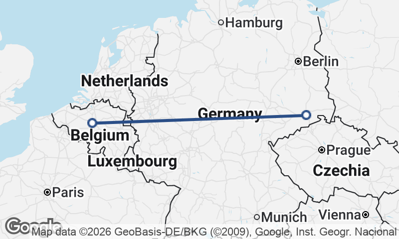 Brussels to Dresden