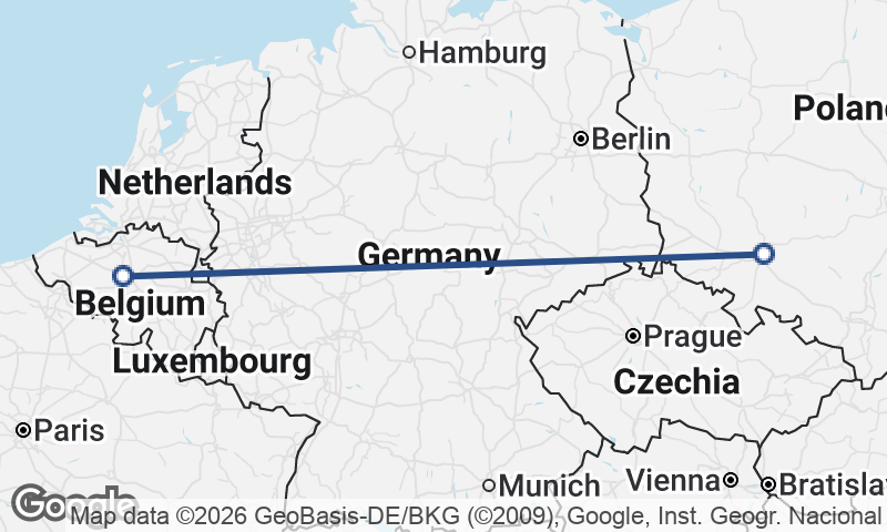 Brussels to Wrocław