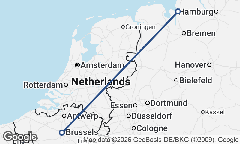 Brussels to Bremerhaven