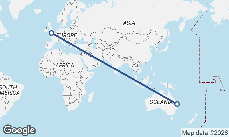 Southampton to Brisbane