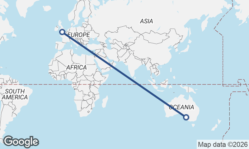 Southampton to Adelaide