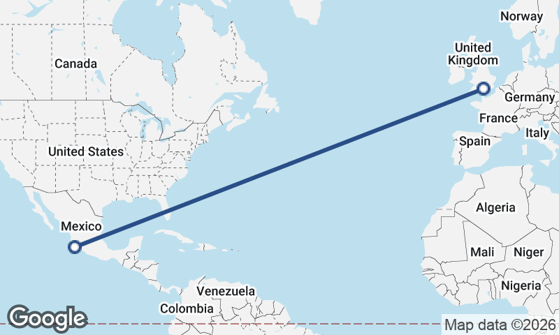 Southampton to Manzanillo