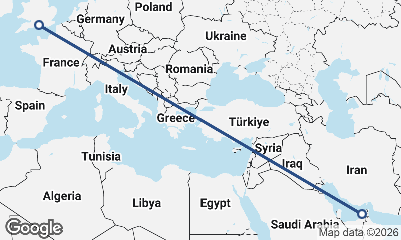 Southampton to Dubai