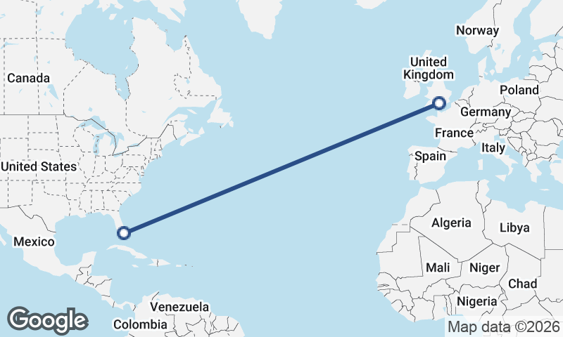 Southampton to Miami