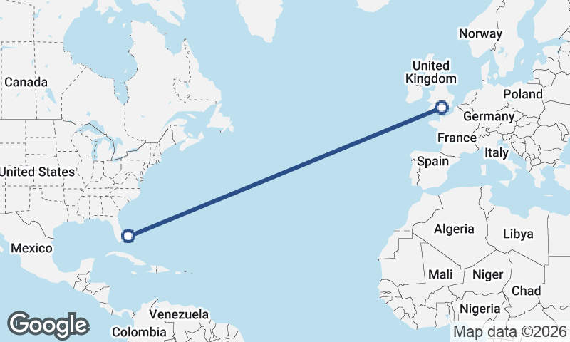 Southampton to Freeport City