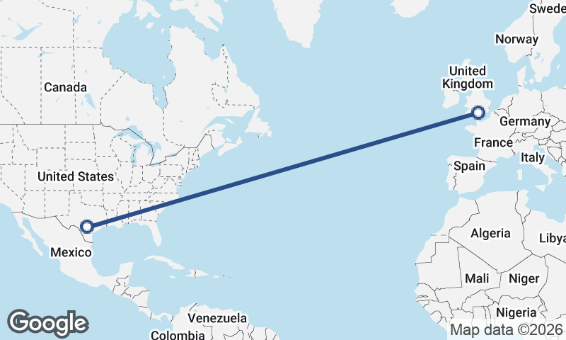 Southampton to San Antonio