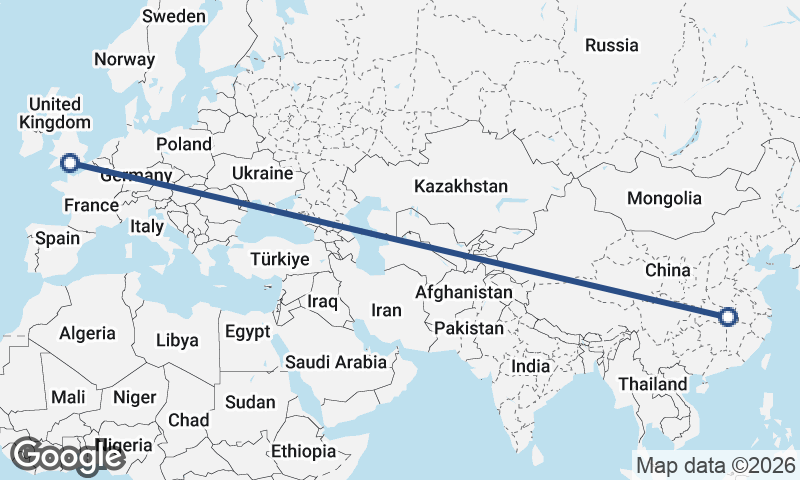 Southampton to Wuhan