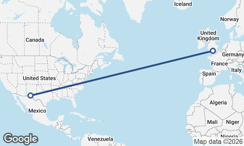 Southampton to Juárez