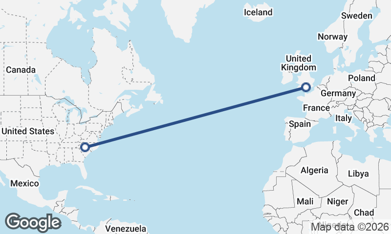 Southampton to Charlotte