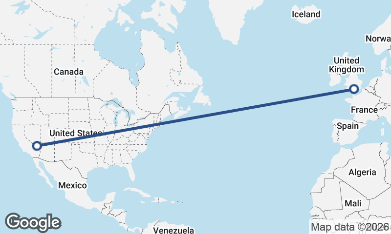 Southampton to Las Vegas