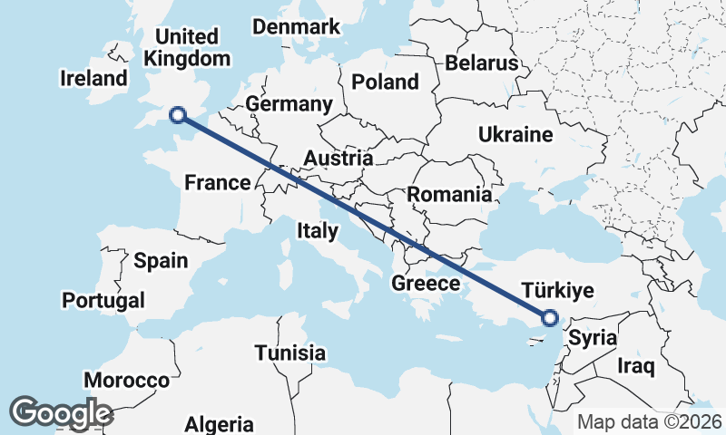Southampton to Mersin