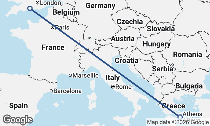 Southampton to Athens