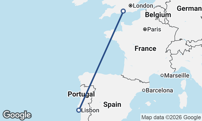 Southampton to Lisbon