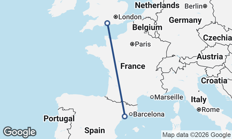 Southampton to Tarragona