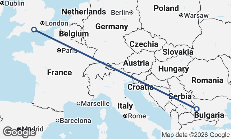 Southampton to Sofia