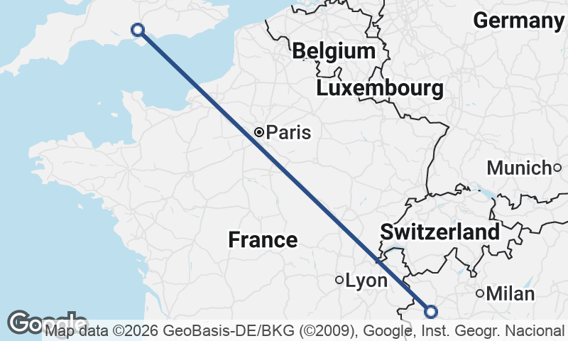Southampton to Turin