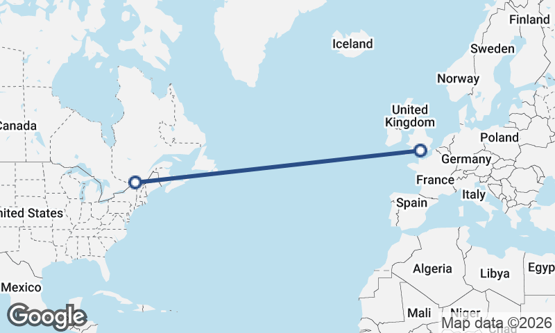 Southampton to Montréal