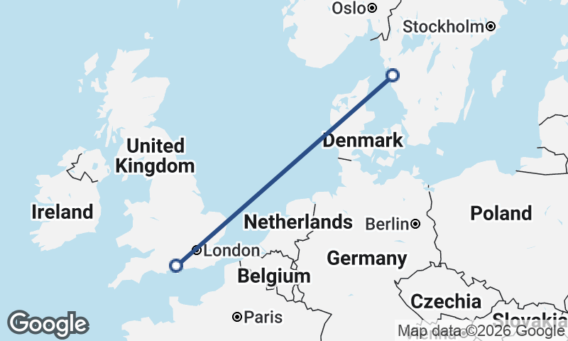 Southampton to Göteborg