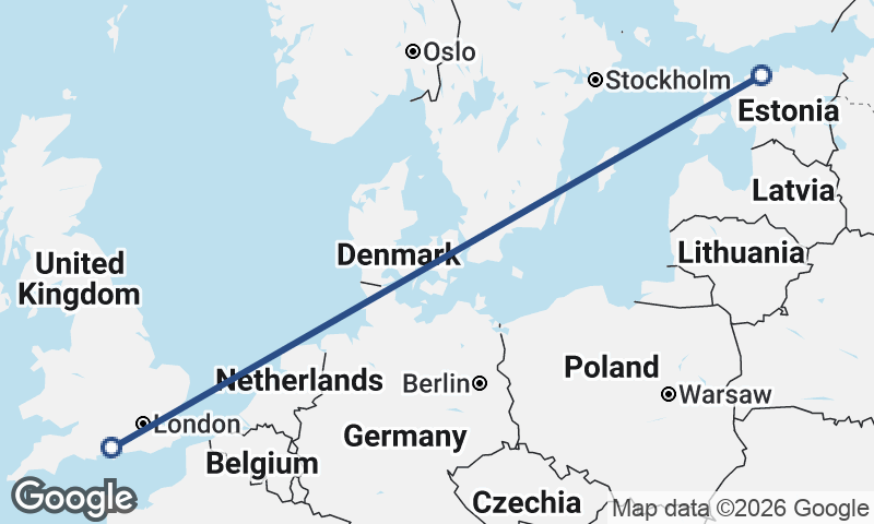 Southampton to Tallinn
