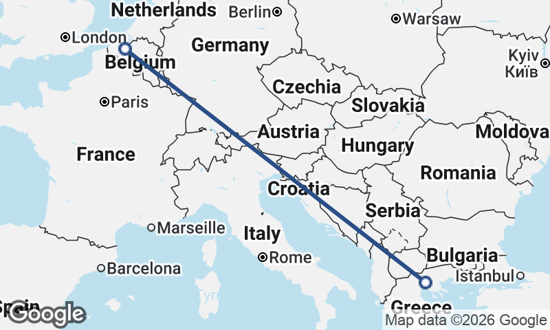 Ghent to Thessaloníki