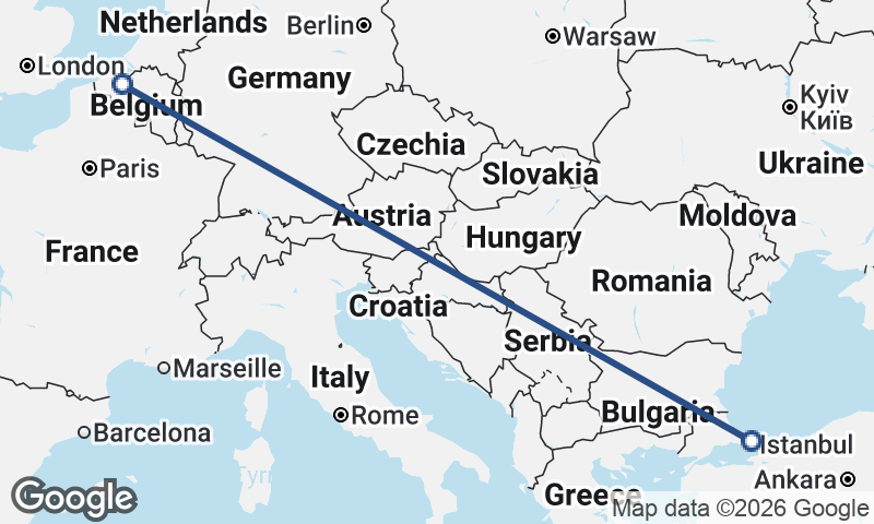 Ghent to Istanbul