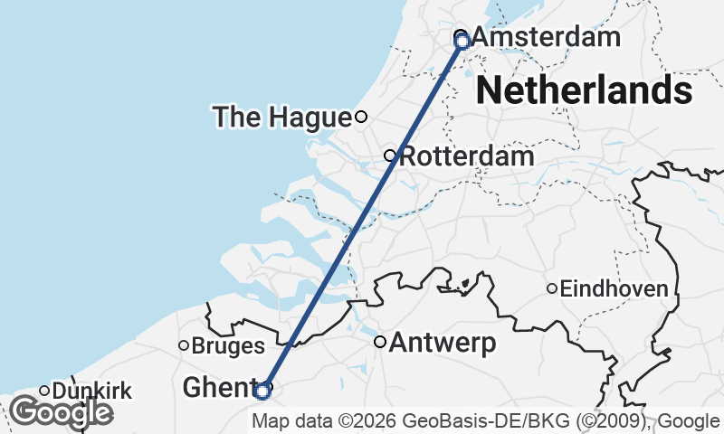 Ghent to Amsterdam