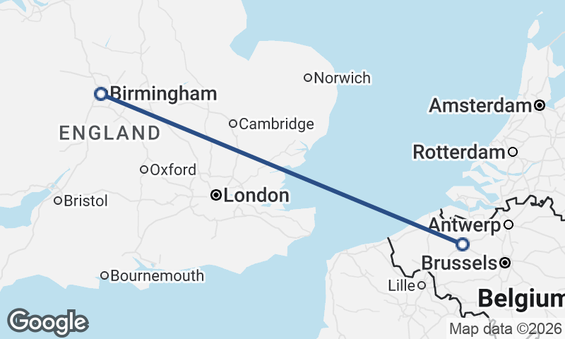 Ghent to Birmingham