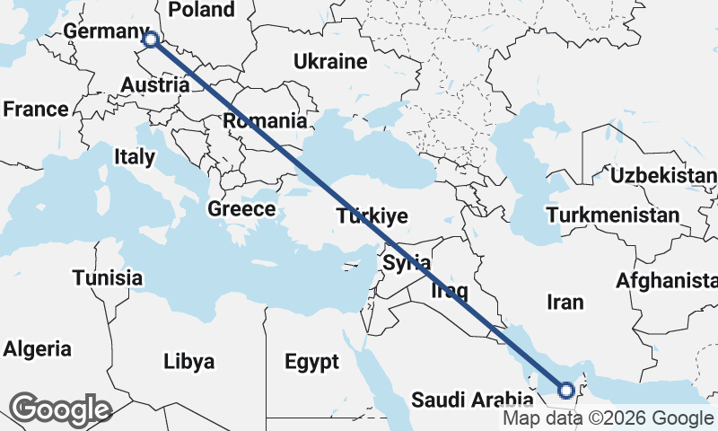 Dresden to Abu Dhabi