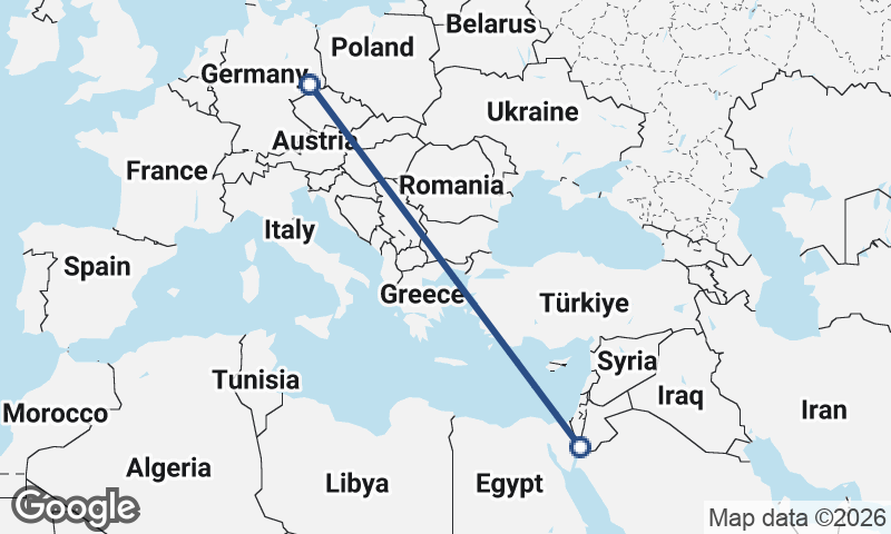 Dresden to Al ‘Aqabah