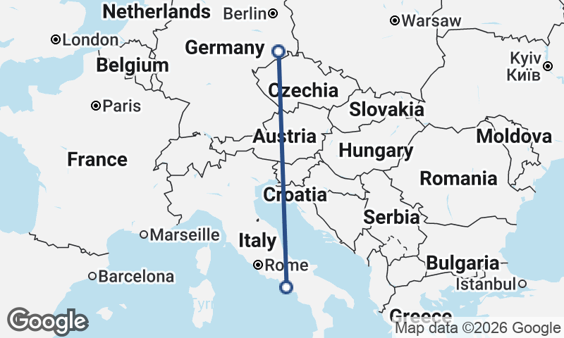 Dresden to Naples