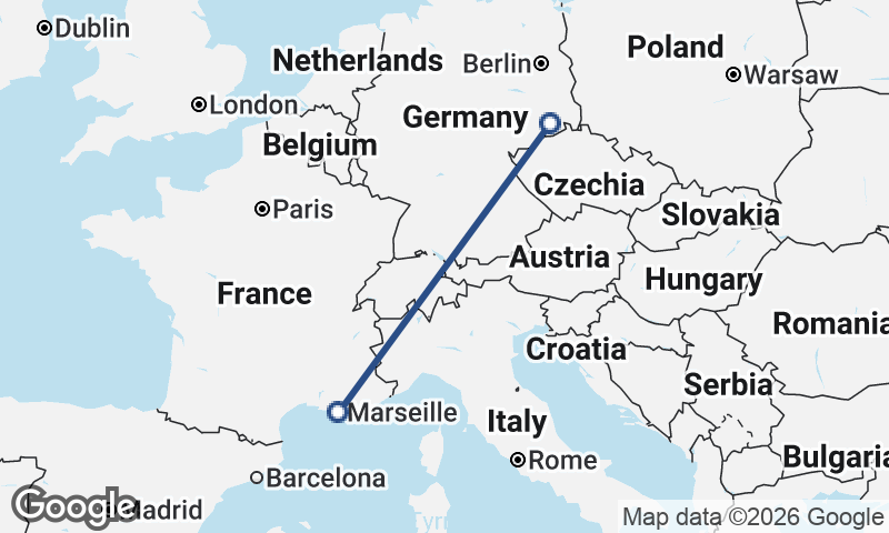 Dresden to Marseille