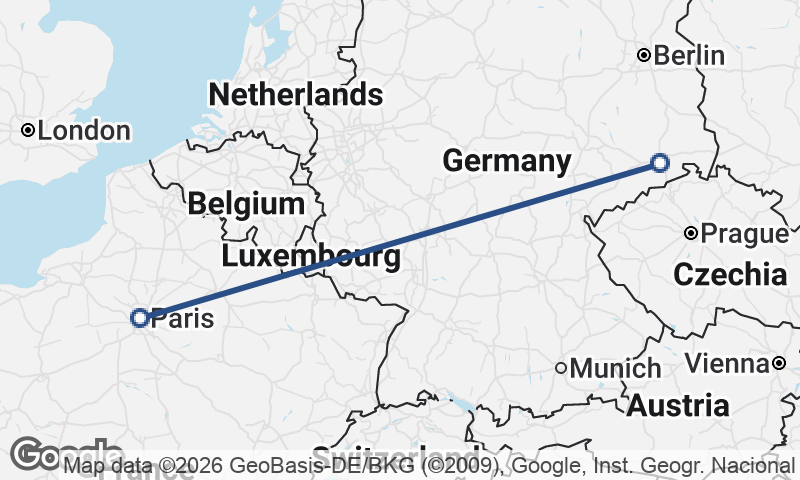 Dresden to Paris