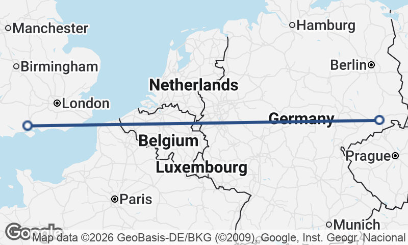 Dresden to Southampton