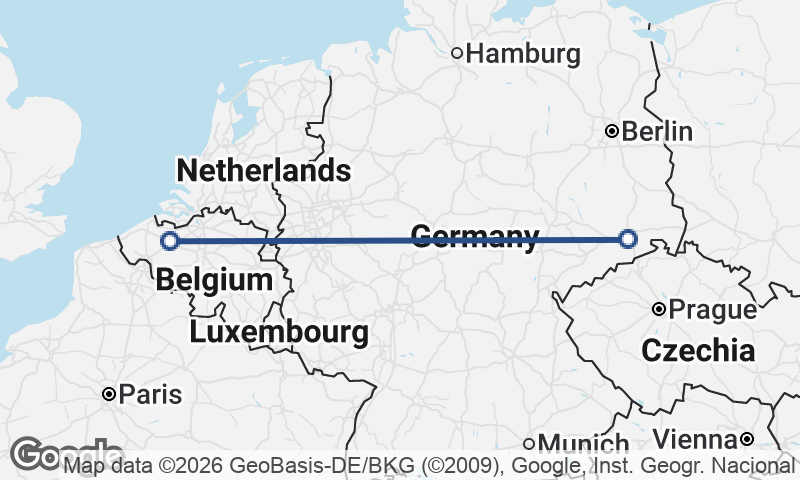 Dresden to Ghent