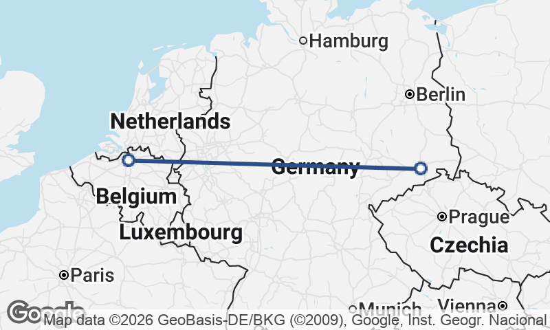 Dresden to Antwerp