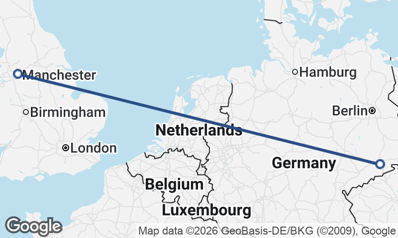 Dresden to Manchester