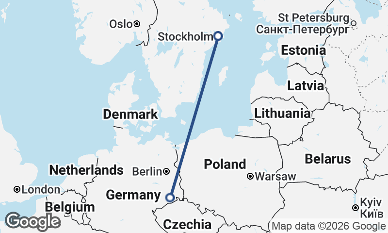 Dresden to Stockholm