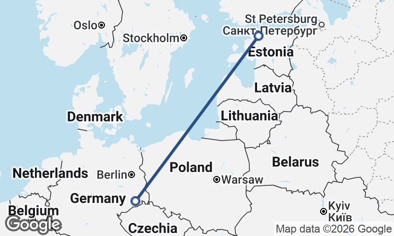 Dresden to Tallinn