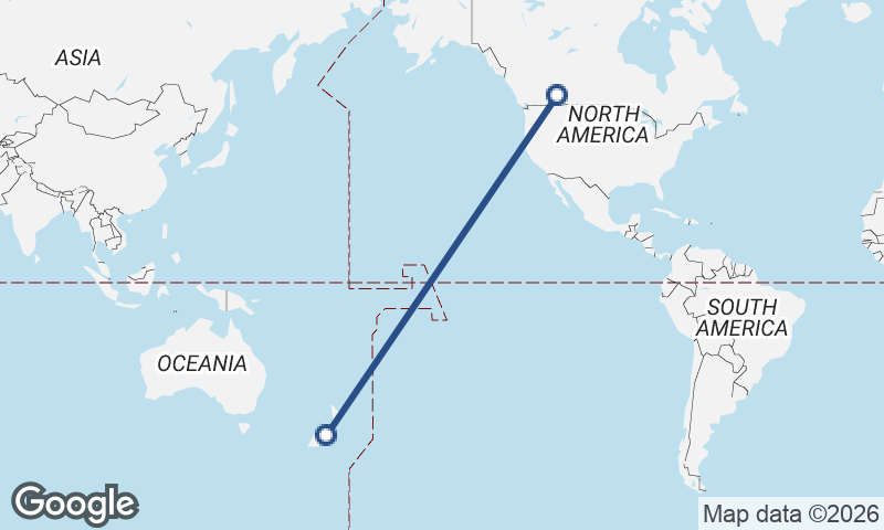 Calgary to Christchurch