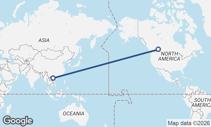 Calgary to Hanoi