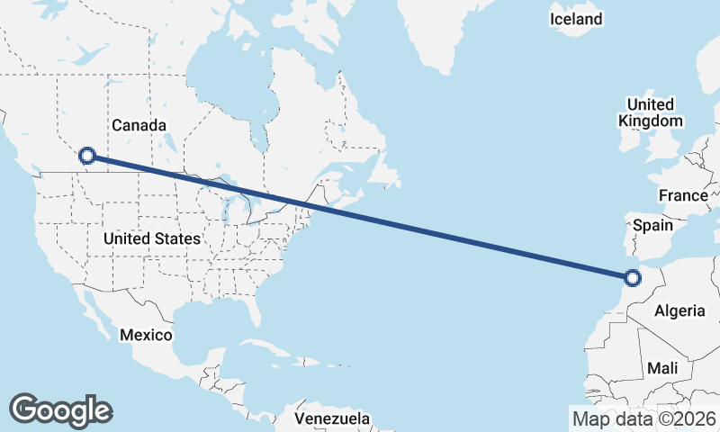 Calgary to Casablanca