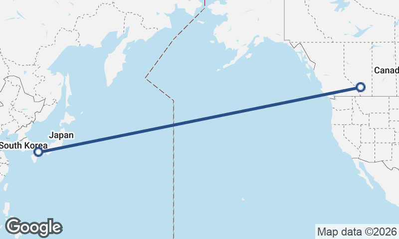 Calgary to Hiroshima