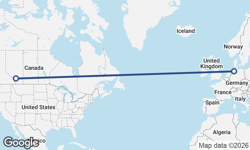 Calgary to Bremerhaven