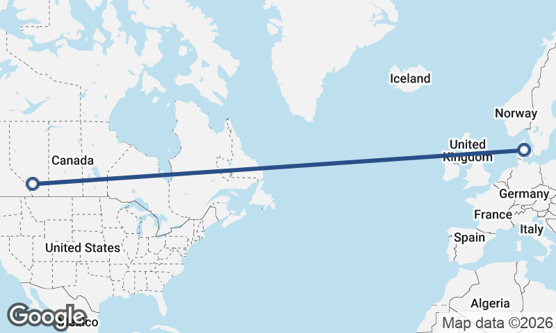 Calgary to Aarhus