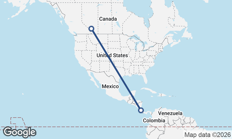 Calgary to San José