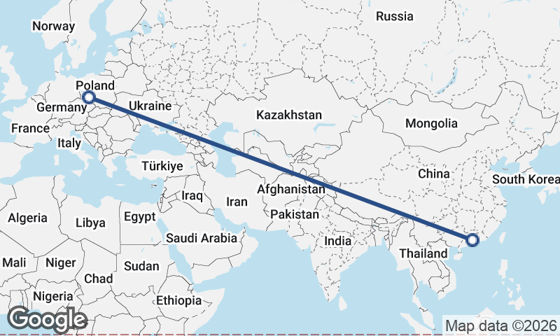 Wrocław to Guangzhou