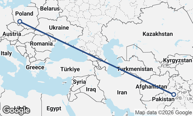 Wrocław to Faisalabad