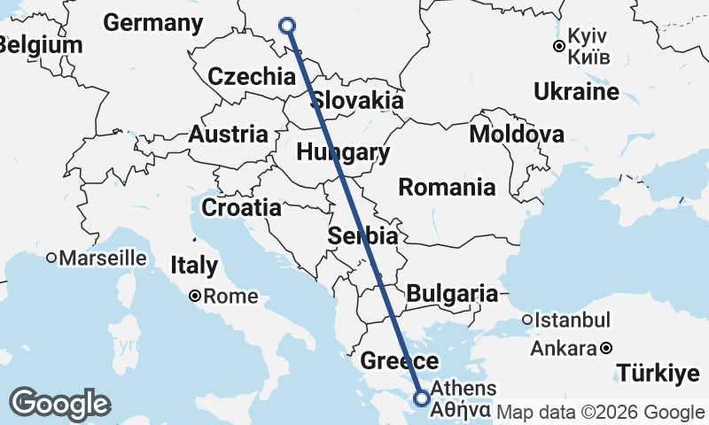 Wrocław to Athens