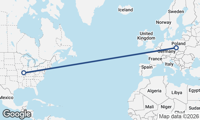 Wrocław to St. Louis